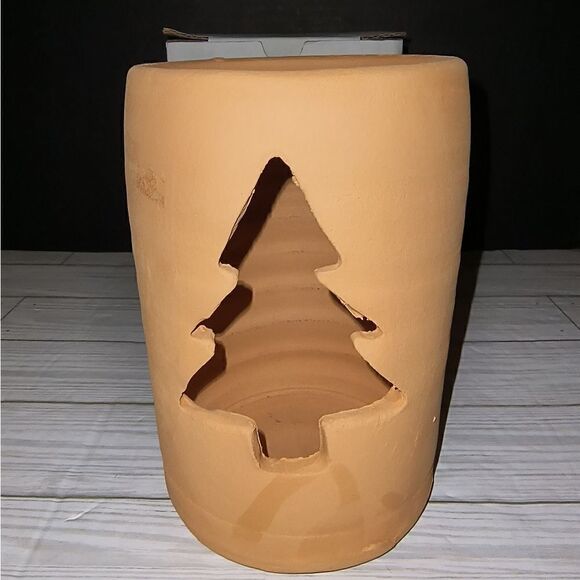 Vintage Craven Pottery Georgia Red Clay Luminary Christmas Tree Holiday Decor - Picture 4 of 12